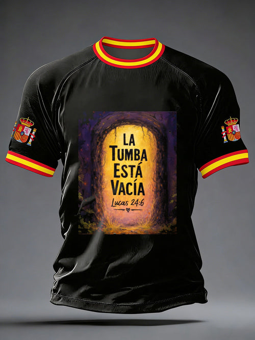 Men's Spain SEMANA SANTA La Tumba Está Vacía – Lucas 24:6 Short Sleeve T-shirt