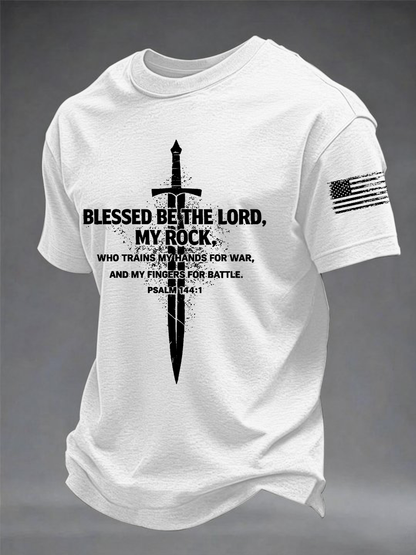 Men's Blessed Be The Lord Short-sleeved T-shirt