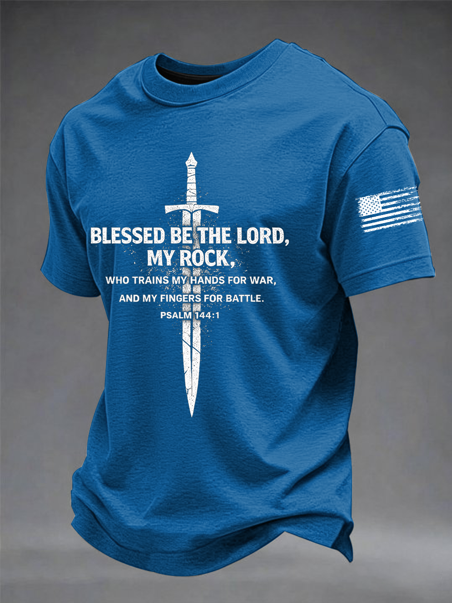 Men's Blessed Be The Lord Short-sleeved T-shirt