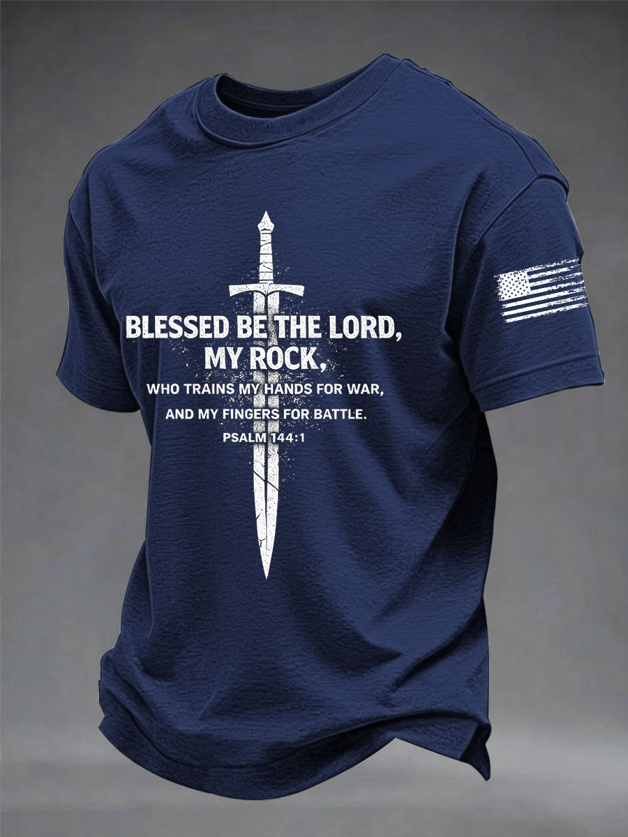 Men's Blessed Be The Lord Short-sleeved T-shirt