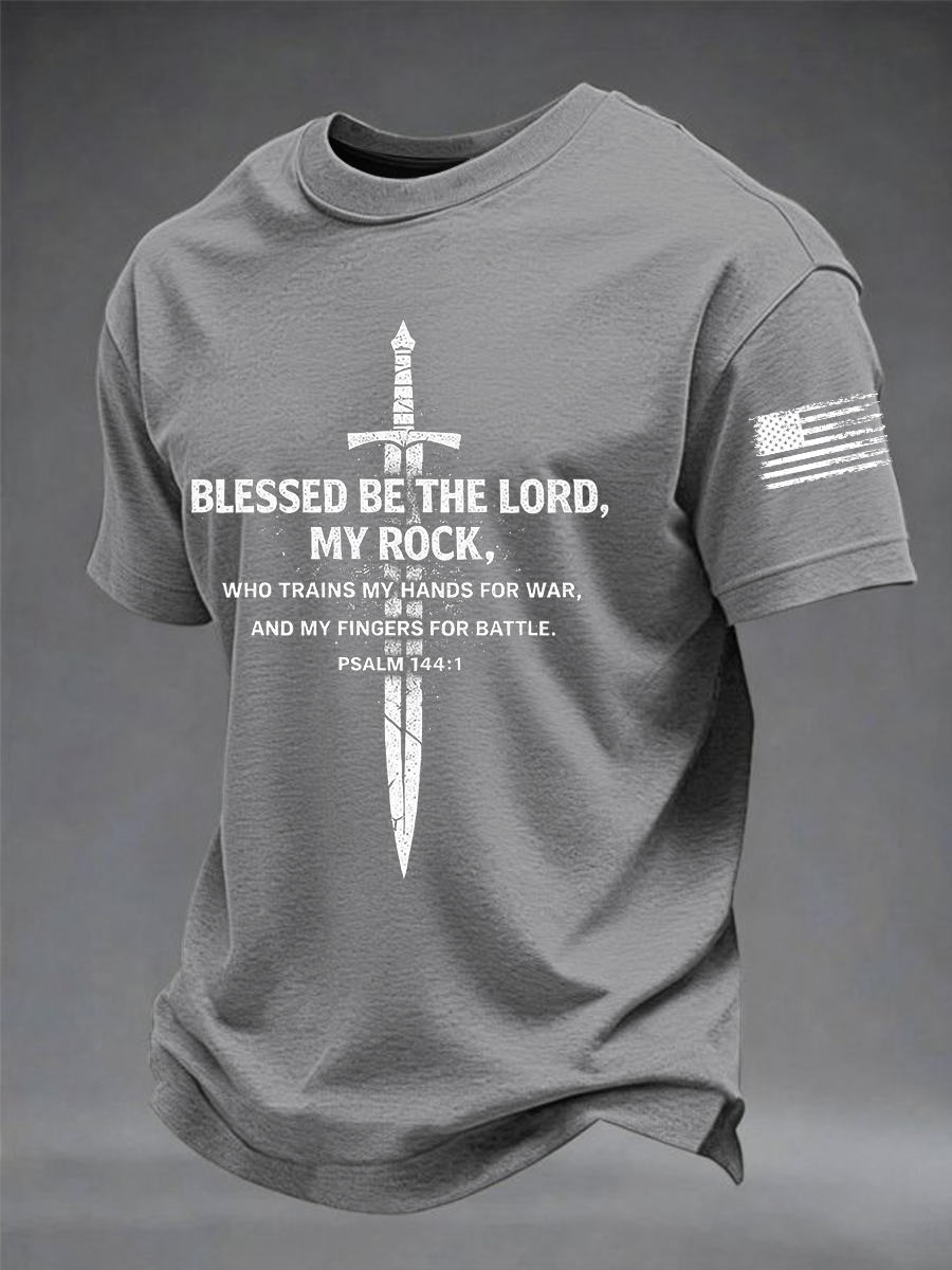 Men's Blessed Be The Lord Short-sleeved T-shirt