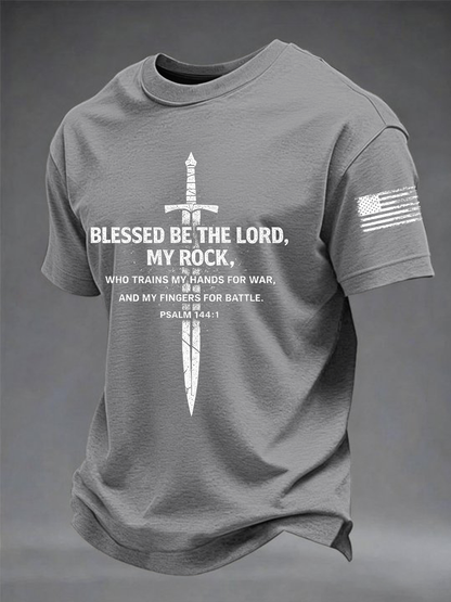 Men's Blessed Be The Lord Short-sleeved T-shirt