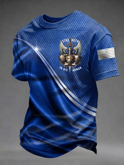 Men's Strength In His Armor Short Sleeves T-shirt
