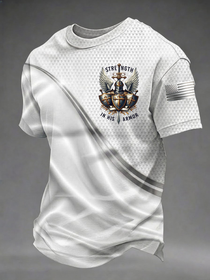 Men's Strength In His Armor Short Sleeves T-shirt