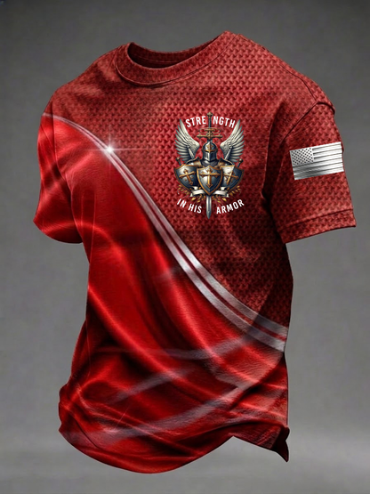 Men's Strength In His Armor Short Sleeves T-shirt