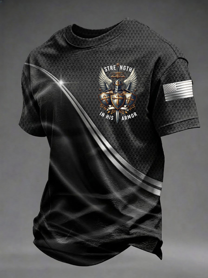Men's Strength In His Armor Short Sleeves T-shirt