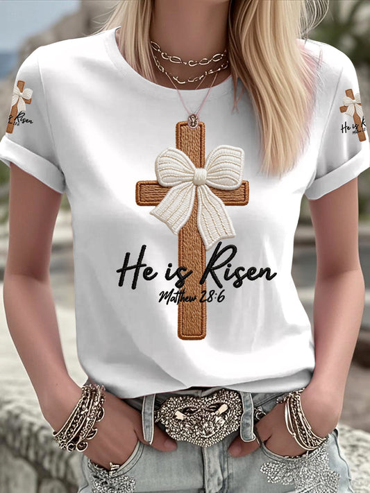 Women's He Is Risen Printed T-shirt