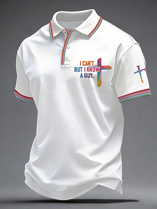 Men's 'I Can’t But I Know A Guy' Printed Casual Top