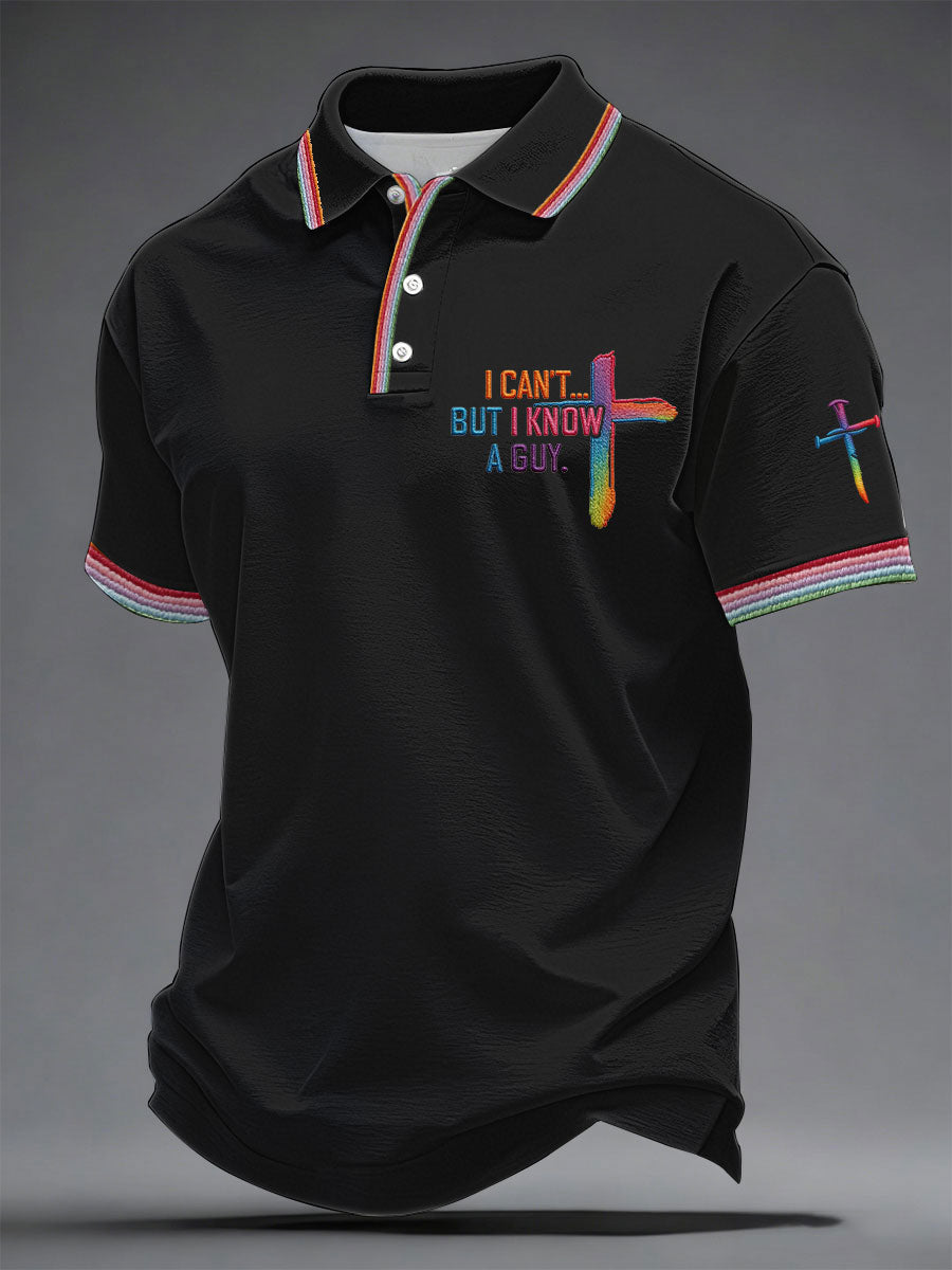 Men's 'I Can’t But I Know A Guy' Printed Casual Top
