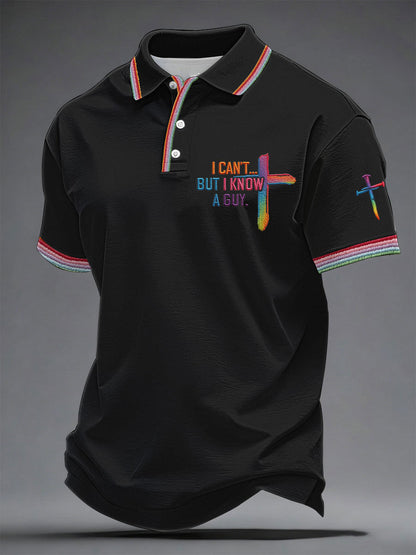 Men's 'I Can’t But I Know A Guy' Printed Casual Top