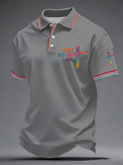 Men's 'I Can’t But I Know A Guy' Printed Casual Top