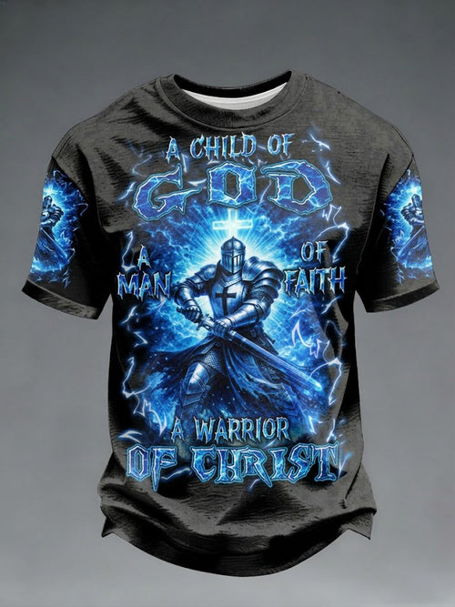 Men's A Warrior Of Christ Printed T-shirt