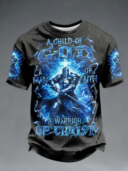 Men's A Warrior Of Christ Printed T-shirt
