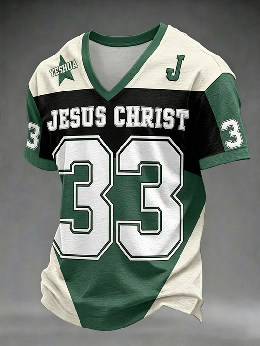 Men's Jesus Christ V-neck T-shirt