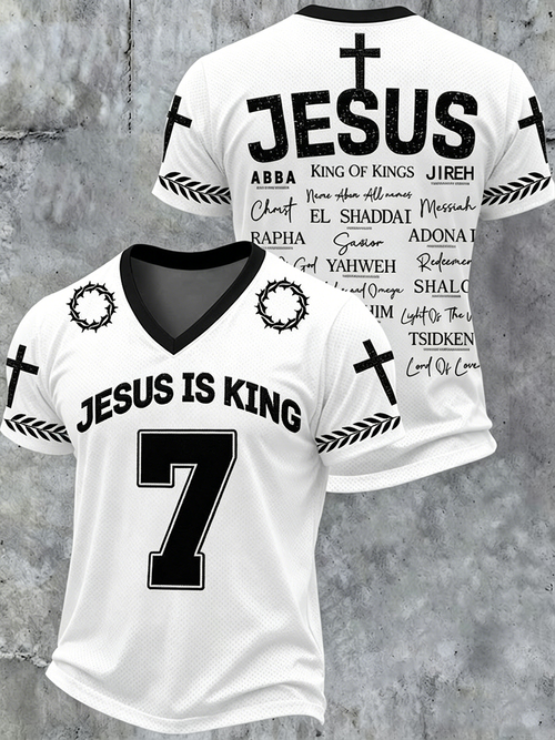 Men's Jesus Is King V-neck T-shirt