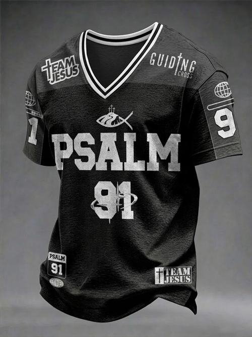 Men's Psalm 91 V-neck T-shirt
