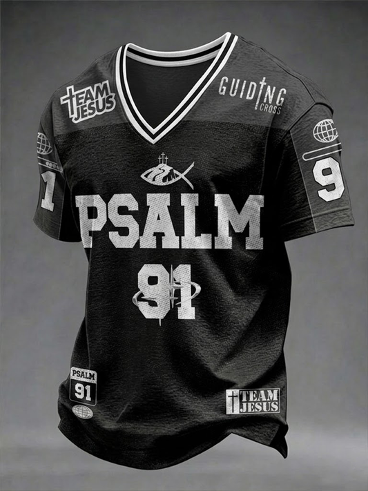 Men's Psalm 91 V-neck T-shirt