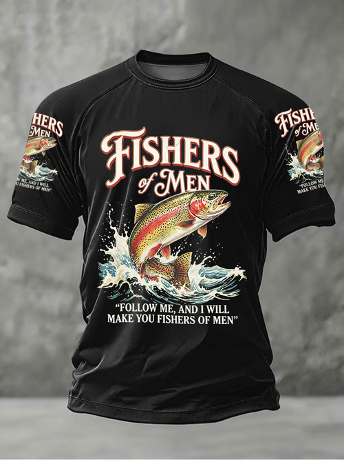 Men's Follow Me And I Will Make You Fishers Of Men Short Sleeve T-shirt