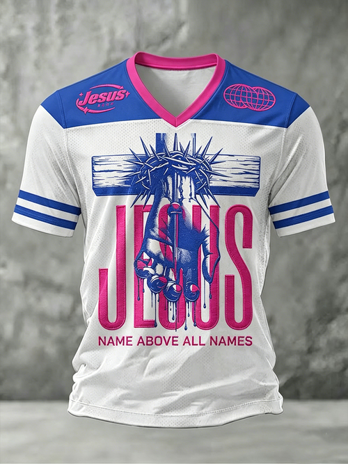 Men's Jesus V-neck T-shirt