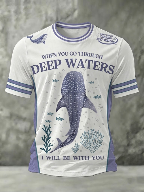 Men's When You Go Through Deep Waters Short Sleeves T-shirt