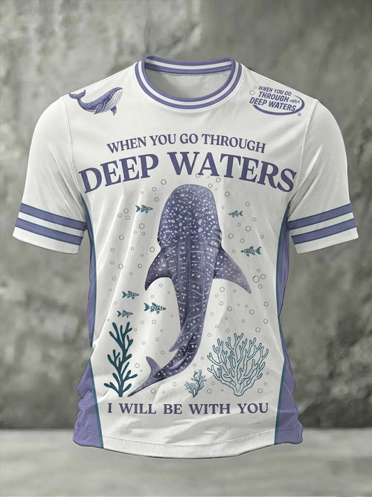Men's When You Go Through Deep Waters Short Sleeves T-shirt