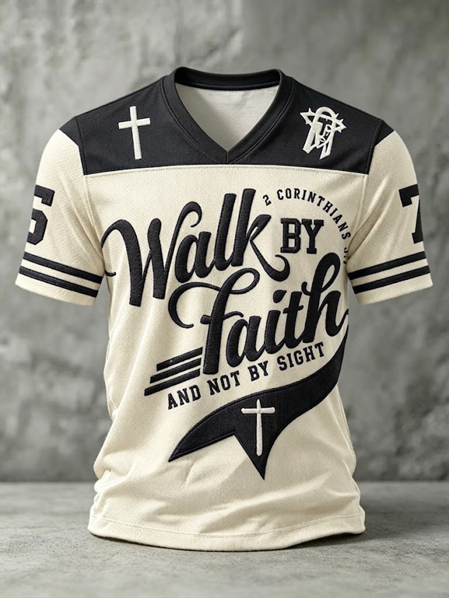 Men's Walk By Faith V-neck T-shirt