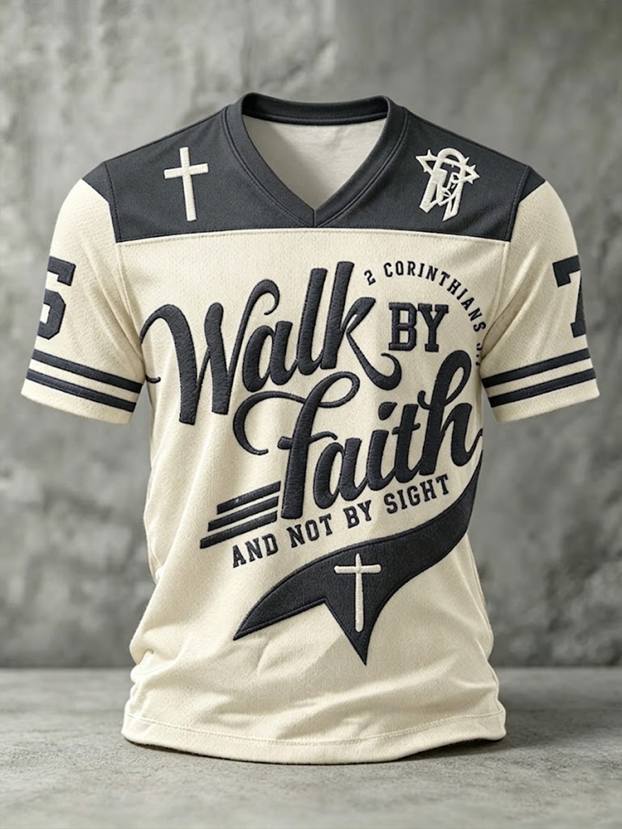 Men's Walk By Faith V-neck T-shirt