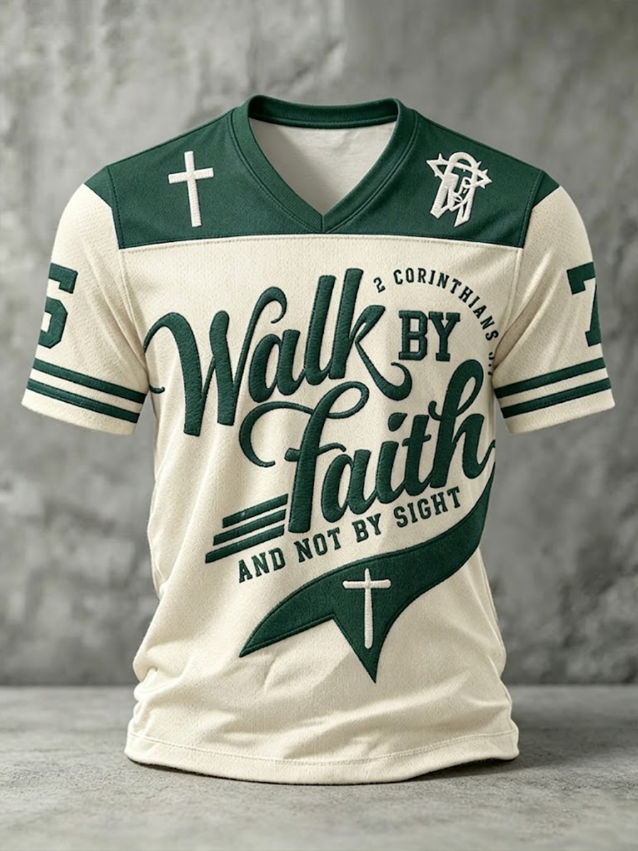 Men's Walk By Faith V-neck T-shirt