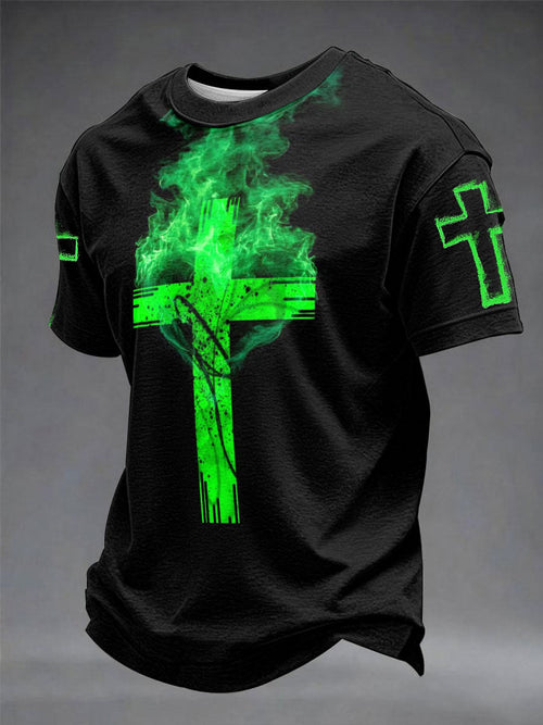Men's "Faith" Print Casual T-Shirts