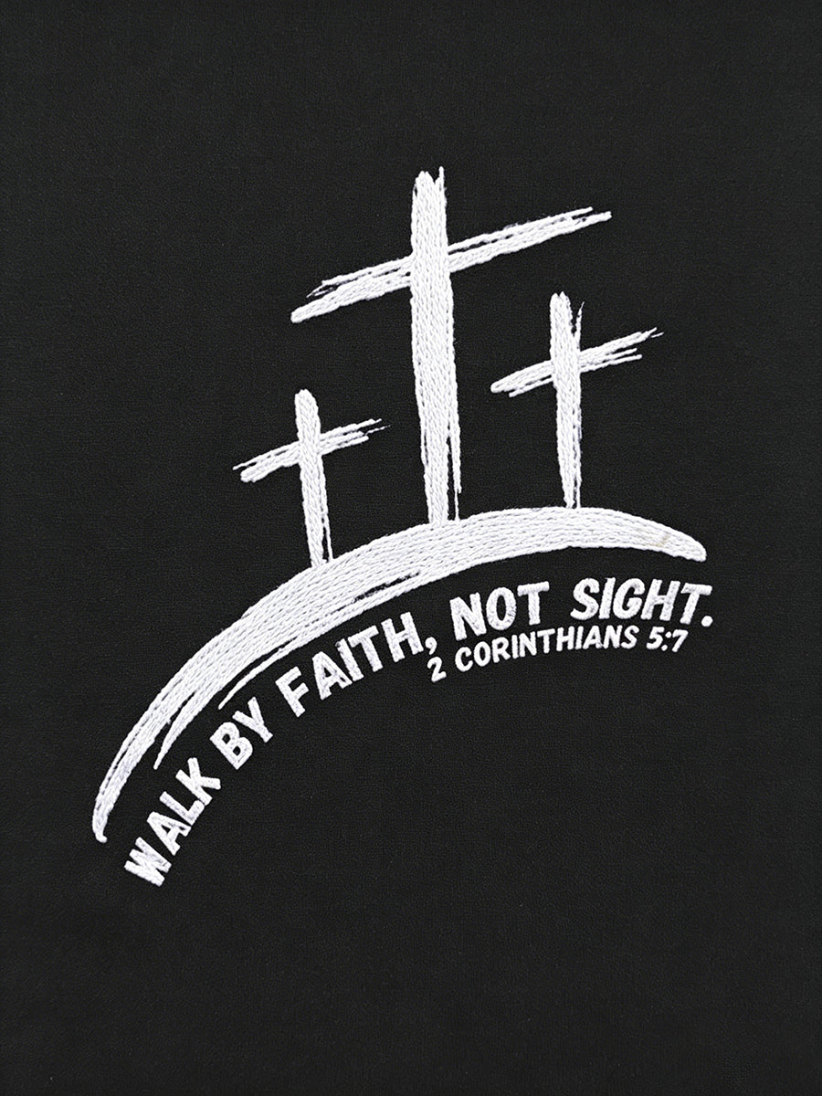 Men's Christian Cross Walk By Faith Not By Sight Short Sleeve T-shirt