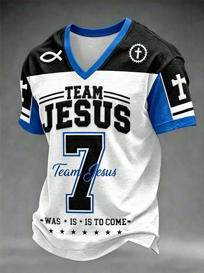 Men's Team Jesus V-neck T-shirt