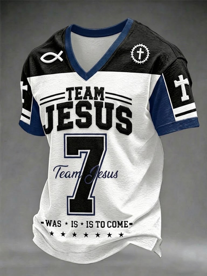 Men's Team Jesus V-neck T-shirt
