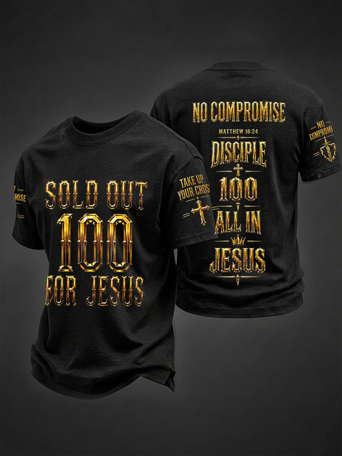 Men's Sold Out 100 For Jesus Short Sleeves T-shirt