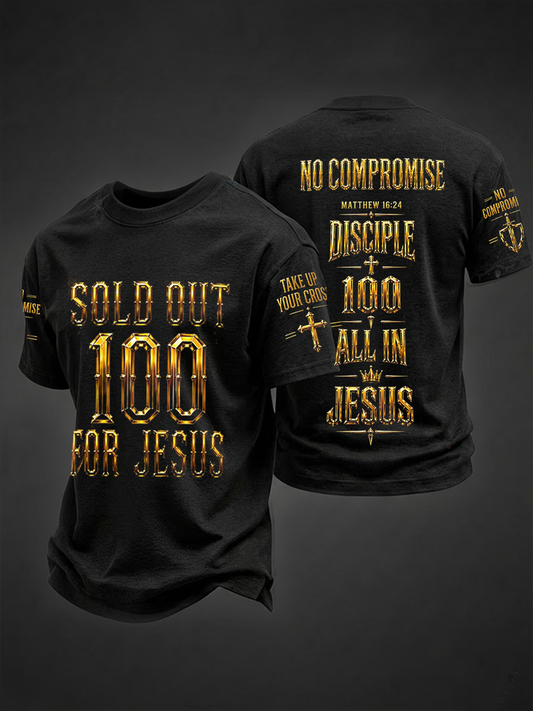 Men's Sold Out 100 For Jesus Short Sleeves T-shirt