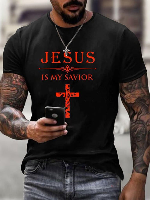 Men's Jesus Is My Savior Print Tee