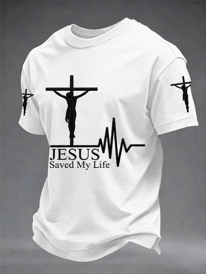 Men's Jesus Saved My Life Print Tee