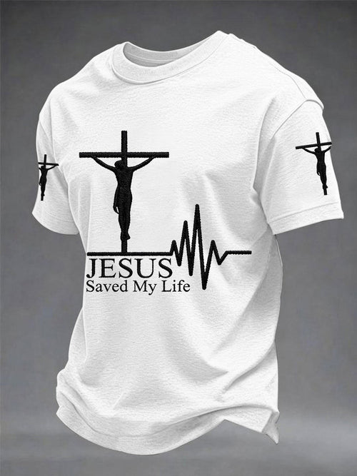 Men's Jesus Saved My Life Print Tee