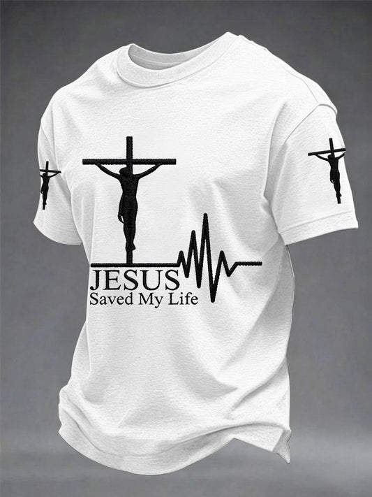 Men's Jesus Saved My Life Print Tee