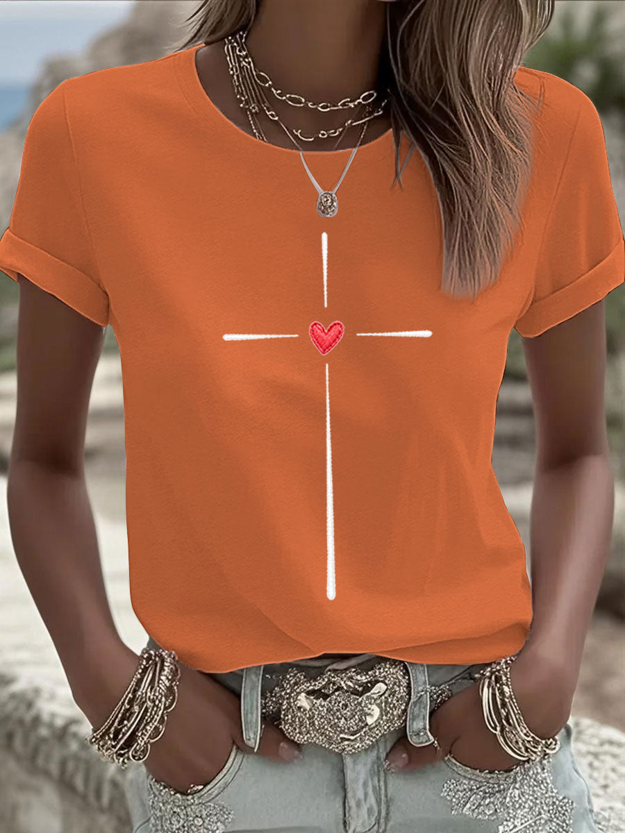 Women's Christian Cross Print Tee