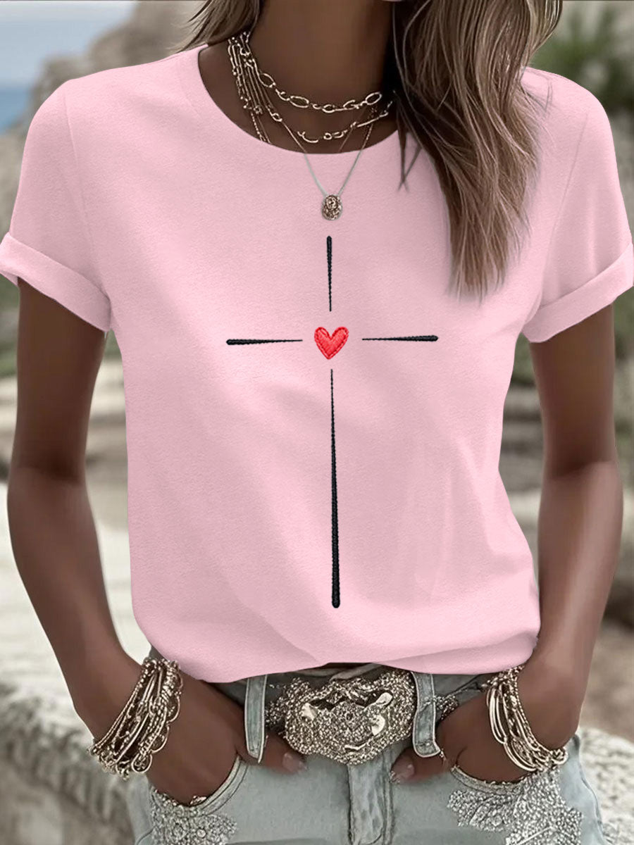 Women's Christian Cross Print Tee