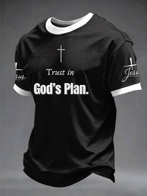 Men's "Trust In God's Plan"  Printed T-shirt
