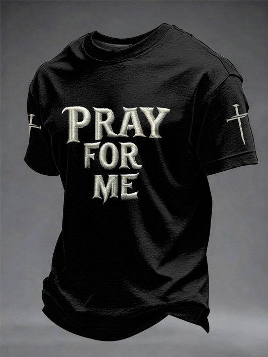 Men's “PRAY FOR ME” Printed T-shirt