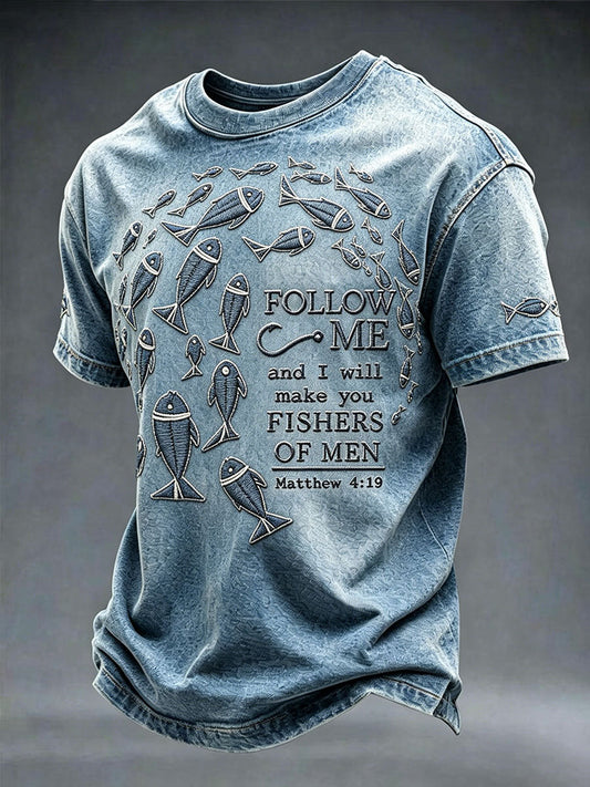 Men's clothing 'Follow me, and I will make you fishers of men.' Matthew 4:19 T-shirts