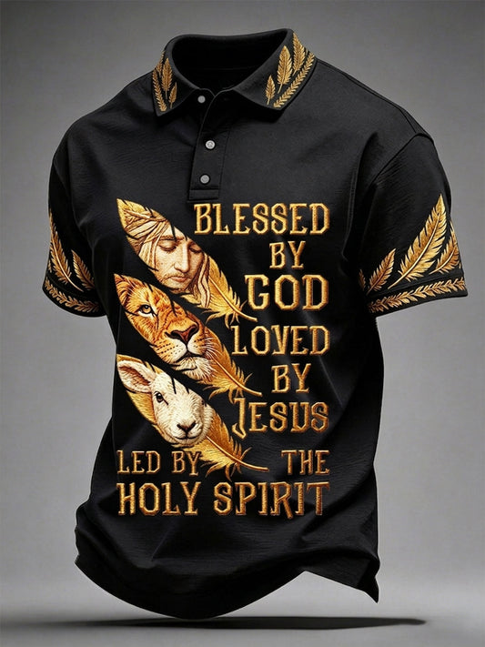 Men's Christian Print Polo