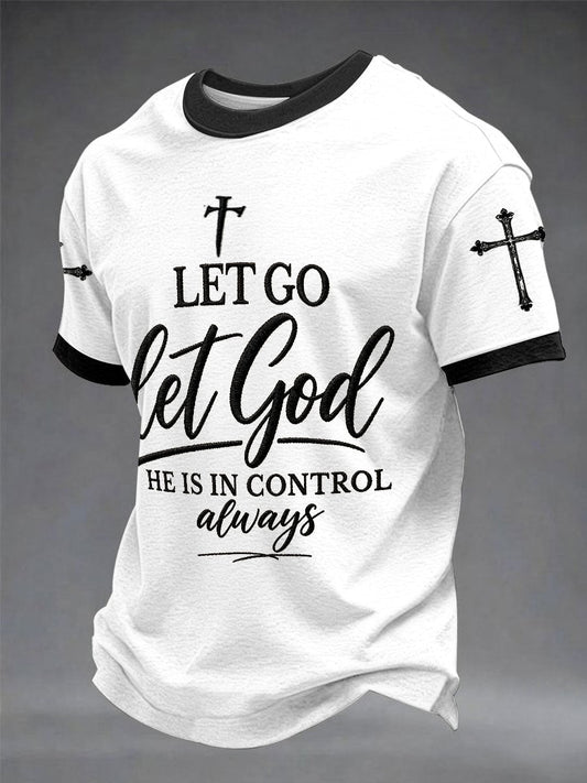 Men's “Let Go,Let God”short sleeves t-shirt