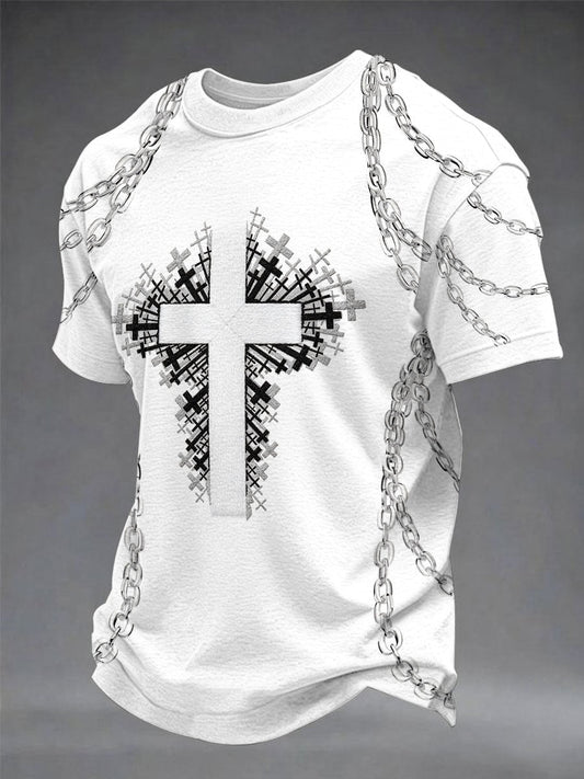 Men's Faith Print Casual Unisex T-shirt