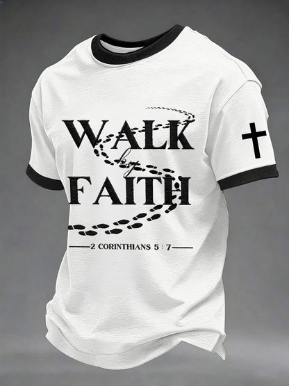 Men's Walk By Faith Print Tee