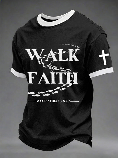 Men's Walk By Faith Print Tee