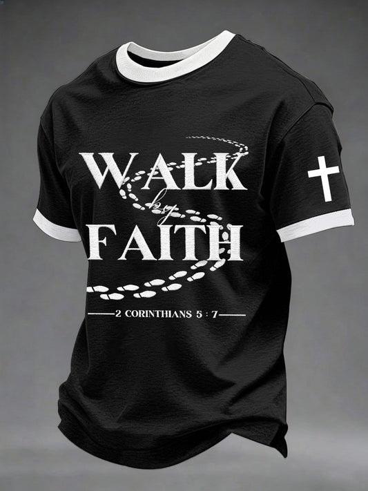 Men's Walk By Faith Print Tee