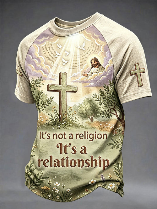 Men's It's Not A Religion It‘s A Relationship Print Tee